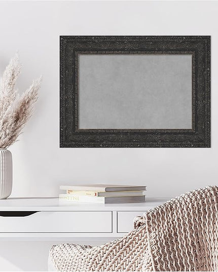 Amanti Art Black Framed Magnetic Board 17x23 Small Vision Board for use with Magnets, 100% Metal Sheet to Display Items as Office Decor or for Home Organization in mudroom, Kitchen or Kids Room