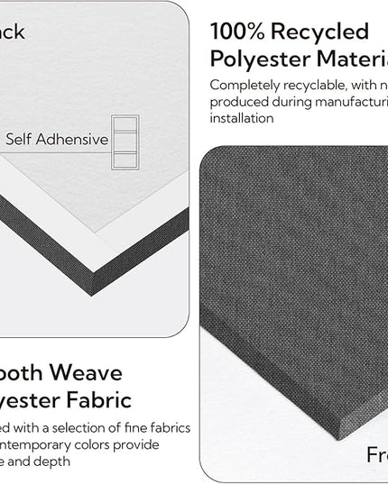 Olanglab Acoustic Panels 2 Pack, 48''x24'' Large Sound Panels, Fabric Wrapped Sound Proof Foam Panels for Walls, Sound Absorbing Panels for Recording Studio Acoustical Treatments (Dark Gray)