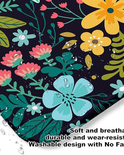 Flower Square Mouse Pad,Non-Slip Rubber Base Mouse Pad,Home Office Decoration Desktop Accessory,Laptop Mouse Pad for Office Laptops,9.4x7.8x0.12inch 5