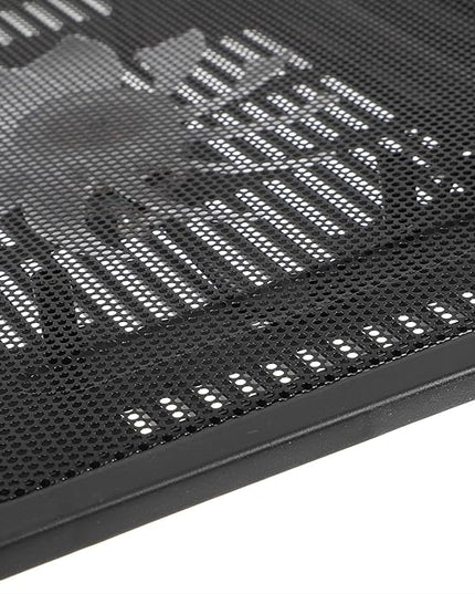 Alipis Silent Laptop Cooling Pad Stand with LED Fans, 14-inch Black Notebook Cooler for Gaming and Office Use, Multipurpose PC Holder Compatible with Laptops and Tablets