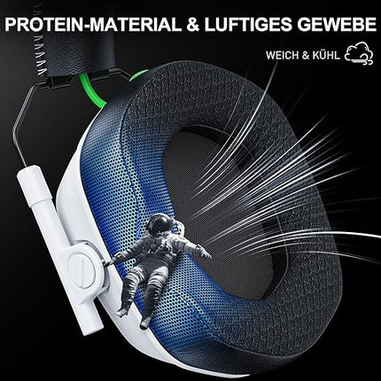 Wireless Gaming Headset for PS5, PS4, PC, Switch, Mac, Phone, 2.4GHz Gaming Headphones with 50mm Drivers, 3D Surround Sound, ENC Noise Cancelling Mic, Cool RGB Light, 50-Hour Gametime