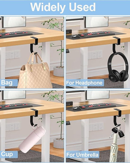 2PCS Purse Hook for Table - Heavy Duty Purse Hanger for Table High-Strength Alloy Materials Purse Holder for Desk Can Hook Bags, Umbrellas, Keys, Cups and Headphone