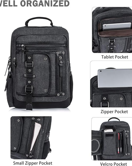 Schkleier Messenger Bag for Men Canvas Sling Bag Crossbody Backpack Laptop Shoulder Bag Hiking Daypacks Casual Tactical