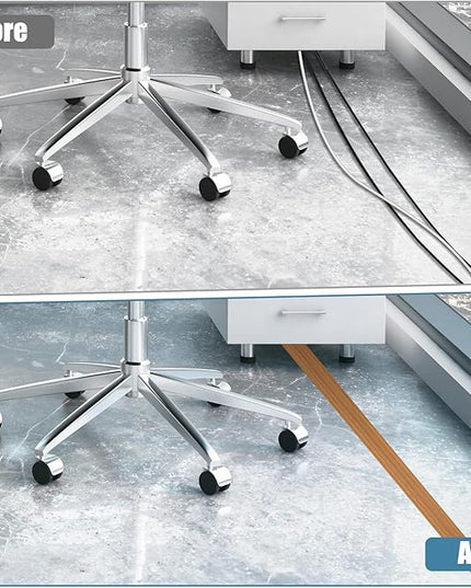 Floor Cord Covers for Wires 10FT Cable Hider Wire Cover Self Adhesive Cord Hider Floor for Offices, Homes, Workshops, Warehouses Cable Cavity 0.39" W x 0.27" H