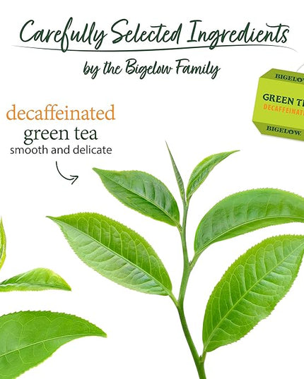 Bigelow Tea Classic Green Tea, Decaffeinated Tea, Decaf Green Tea, Count Box (Pack of 6), 120 Total Tea Bags