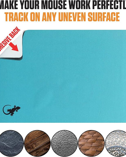 Mouse Pad Adhesive Bottom - Peel and Sticks to Any Surface - Travel Large Size - Portable (XL - Blue)