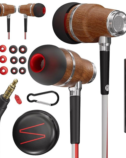 Symphonized Wired Earbuds with Microphone – 90% Noise Cancelling Ear buds with Mic, in Ear Headphones Wire for Computer & Phone, Earphones 3.5 mm Jack