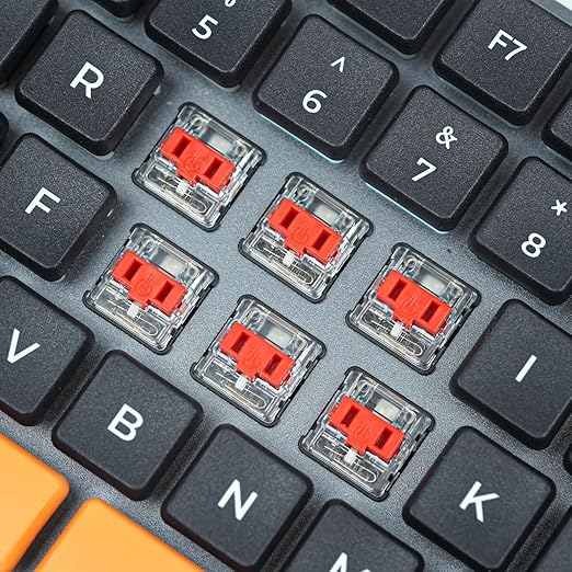 Kailh PG1350 Choc V1 Mechanical Keyboard Switch,Low Profile switches,Chocolate Silent Mechanical Clicky/Linear/Tactile Switches,RGB SMD LED 5-Pin Kailh Switches(Red-70Pcs