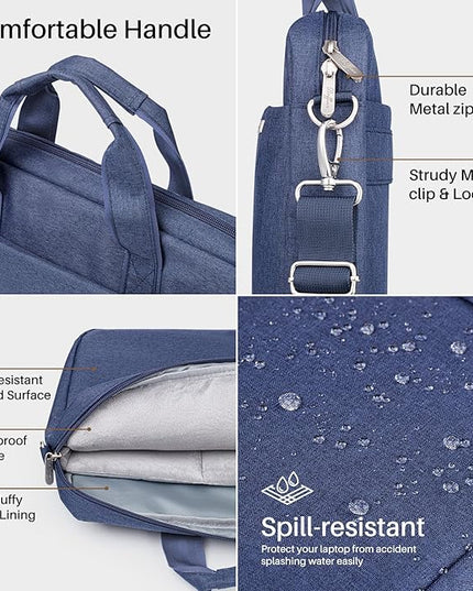 Laptop Shoulder Bag 15.6 16 17.3 Inch for Men Women,Waterproof Computer Carrying Case Messenger Bag Briefcase Work