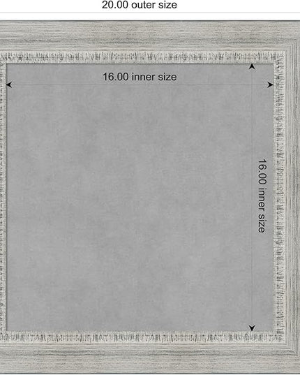Amanti Art White Framed Magnetic Board 20x20 Small Vision Board for use with Magnets, 100% Metal Sheet to Display Items as Office Decor or for Home Organization in mudroom, Kitchen or Kids Room