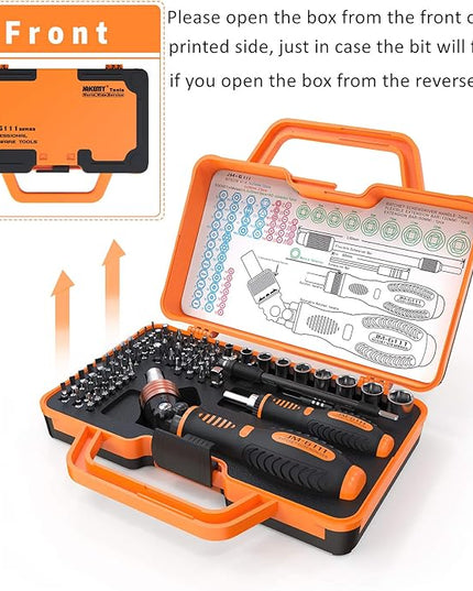 Precision Ratchet Screwdriver Set, JAKEMY 69 in 1 Household Screwdriver Home Repair Tool Kit, Disassemble Magnetic Rotating Ratchet Screwdriver Kit for Furniture/Car/Computer/Electronics Maintenance