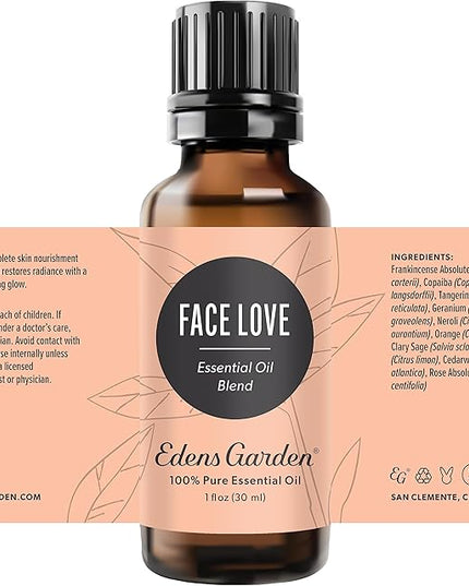 Edens Garden Face Love Essential Oil Blend- 100% Pure Premium Grade, Undiluted, Natural, Therapeutic, Aromatherapy, The Best for Skin, Face, Kid Safe 30 ml (1 fl oz)