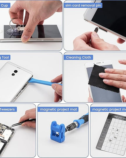 Precision Screwdriver Set, 168 Pcs Small Screwdriver Set with Ergonomic & Retractable Handle, Flexible Shaft, Strong Magnetic Design for iPhone, MacBook, Laptop, PC, Game Console