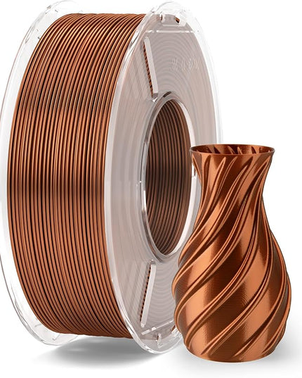ELEGOO Silk PLA Filament 1.75mm Bronze 250g, Shiny 3D Printer Filament Dimensional Accuracy +/- 0.02mm, 250g Spool Fits for Most FDM 3D Printers