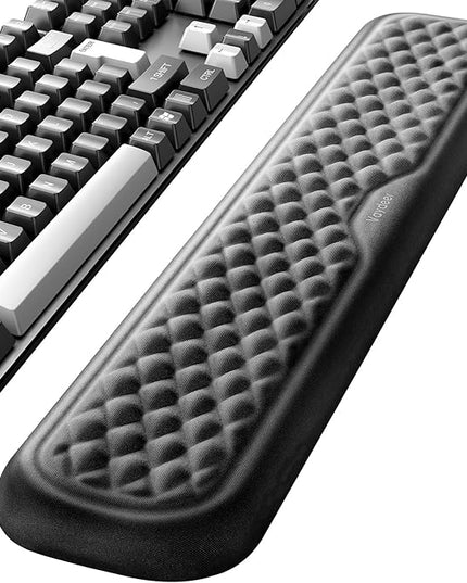 Vaydeer Keyboard Wrist Rest, Large Full Keyboard Support Pad, Memory Foam Hand Rest Cushion for Desk, Ergonomic Computer Laptop Mac Typing Padded, Office Gaming Palm Arm Carpal Tunnel Pain Relief