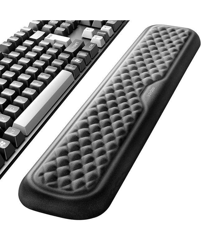 Vaydeer Keyboard Wrist Rest, Large Full Keyboard Support Pad, Memory Foam Hand Rest Cushion for Desk, Ergonomic Computer Laptop Mac Typing Padded, Office Gaming Palm Arm Carpal Tunnel Pain Relief
