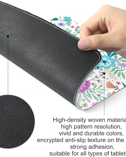 Flower Square Mouse Pad,Non-Slip Rubber Base Mouse Pad,Home Office Decoration Desktop Accessory,Laptop Mouse Pad for Office Laptops,9.4x7.8x0.12inch 6