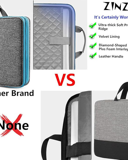 ZINZ Slim Expandable Laptop Case 15.6 Inch Sleeve Upgraded Protective Durable Recycled Carrying Case Compatible with MacBook 15" & 16" and Most 15" 15.6" 16" Notebook,DG01BL01