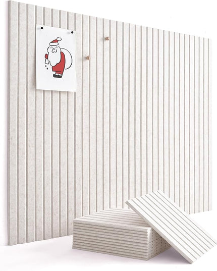 Large Bulletin Board 48"x36" - Office Wall Organizer, Replace your Old Cork Boards for Walls for Office Decor -12-pack Felt Wall Panels to Use in Home Office Decor, Classroom Decor (Limestone)