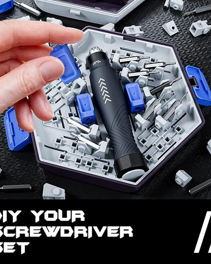 JAKEMY Precision Screwdriver Set: Building-block Screwdriver for Men, 25 in 1 Repair Tool Kit for Laptop, Computer, Macbook, iPhone, Watch, Eyeglasses