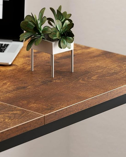 Need 70.8 Inch Executive Office Desk, Large Stylish Computer Desk, Simple Study Writing Desk, Workstation Business Furniture for Home Office, Rustic Brown