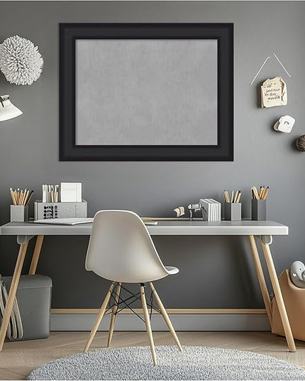 Amanti Art Black Framed Magnetic Board 23x29 Medium Vision Board for use with Magnets, 100% Metal Sheet to Display Items as Office Decor or for Home Organization in mudroom, Kitchen or Kids Room