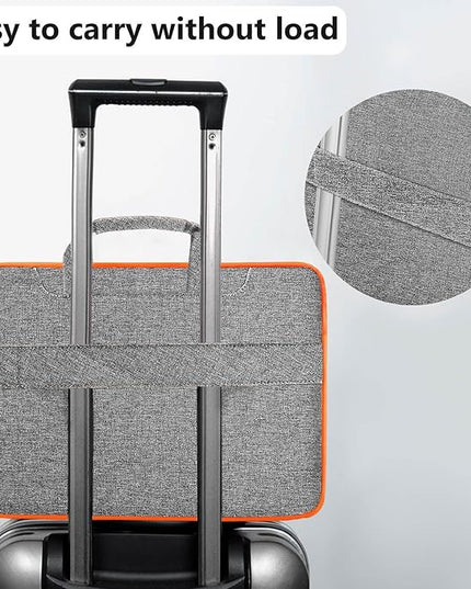 Laptop Shoulder Bag 13 13.3 14 Inch Case Compatible with MacBook Pro 14 2025-2021 M4/M3/M2/M1, Mac Air/pro 13-13.3 Inch and Most Popular 13-14 Notebooks,Spill-Resistant Briefcase, Dark Gray&Orange