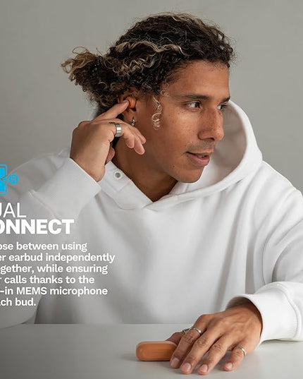 JLab Go Air Pop+ Tones True Wireless Earbuds, in Ear Headphones, Bluetooth Earphones, 35H Playtime Ear Buds, Bluetooth Earbuds with Microphone, USB-C Charging Case, Dual Connect, EQ3 Sound, (7572 W)