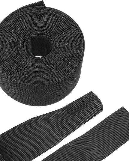 MECCANIXITY Braided Cable Sleeves Heat Shrinkable Fabric Sleeving, 1 1/4" 16ft Black 2:1 Ratio Heat Shrinkable Cord Protector for Harness Cable, Network Cable Protection, Cable Management