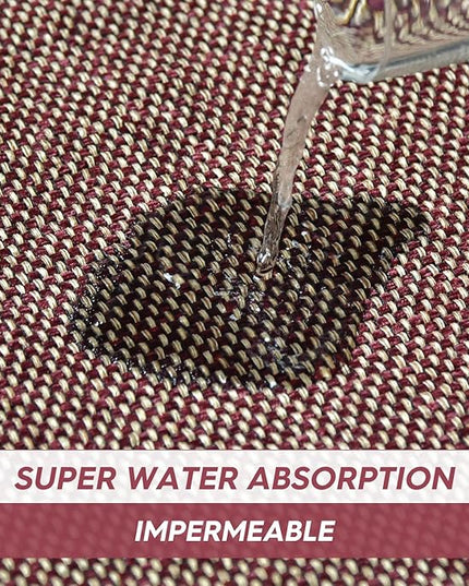Artoid Mode Washable Non Slip Rubber Backing Kitchen Rugs Red Doormat, Absorbent Kitchen Floor Mats Front of Sink Kitchen Mats for Floor Home Decor 17x29 Inch