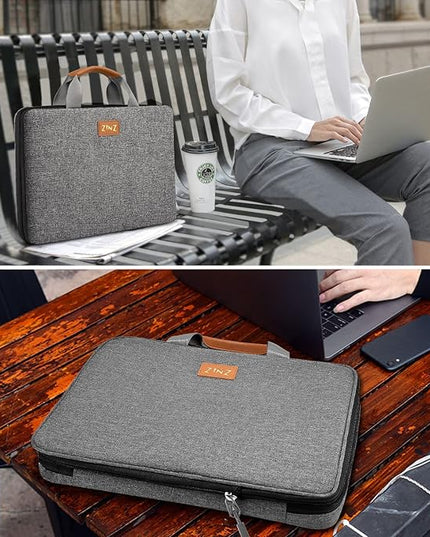 ZINZ Slim Expandable Laptop Case 15.6 Inch Sleeve Upgraded Protective Durable Recycled Carrying Case Compatible with MacBook 15" & 16" and Most 15" 15.6" 16" Notebook,D01G03