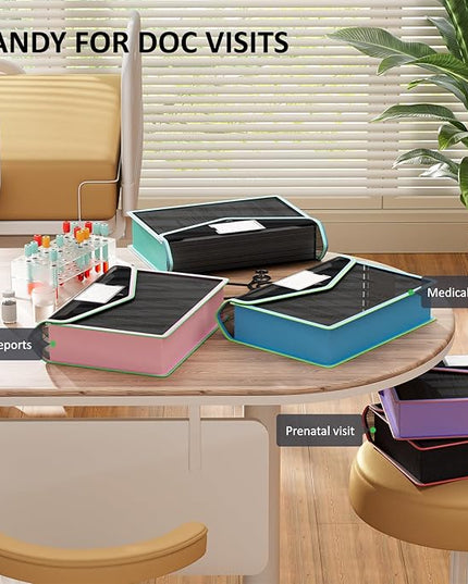 ThinkTex Plastic Expanding File Folder, Black Transparent Envelopes with Snap Closure,Suitable for Home, Office, School and Hospital, Large Capacity，No Dividers, Two-Tone, Fit Letter/A4 Size-5Pcs