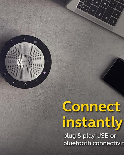 Jabra Speak 750 MS Wireless Bluetooth Speakerphone with Link 370 USB Adapter – Portable Conference Speaker for Holding Meetings Anywhere with Premium Audio - Certified for Microsoft Teams