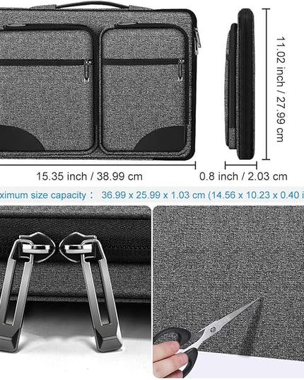 Hseok Laptop Sleeve 15 15.6 16 inches Case Protective PC Briefcase for Commuting and Business trip，BJP-Dark