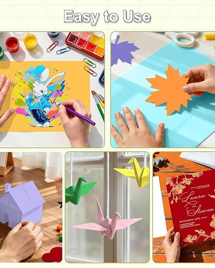 30 Sheets Cardstock 8.5x11, 65lb Colored Card Stock, 15 Assorted Colors Construction Paper, 180gsm Thick Printer Paper for Printing, Painting, Card Making, Kids School Supplies,Party Decorations