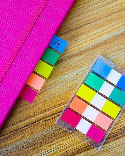 ELII 300 Pcs Tabs 2 Inch Sticky Index Tabs,Colorful Tabs for Notebooks,Writable and Transparent Book Tabs Page Tabs Colored Page Markers, Tabs for Books, Notebook Tabs, Tabs for Annotating Books