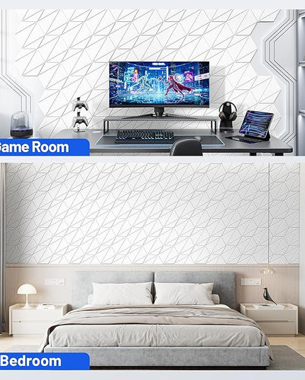 20 Pack Acoustic Panels with Self-Adhesive 12"X10"X0.4" Sound Proof Foam Panels for Walls, High Density Soundproof Wall Panels, Z-Line Hexagon Sound Dampening Panels for Home Studio Decor Office-White