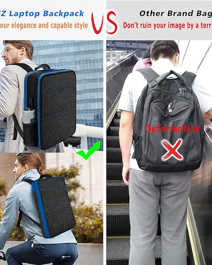 ZINZ Slim & Expandable Laptop Backpack Water Resistant Travel Backpack Compatible with MacBook Air/Pro 13-14 inch XPS 13 Surface 13.5" and Most 13-14 inch NoteBooks,B01BL01