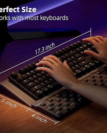 Ospelelf Keyboard Stand with Wrist Rest, Comfy Ergonomic Keyboard Riser Holder for Office Home