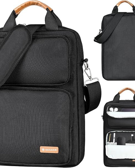 13.3-14 Inch Laptop Sleeve Bag, Laptop Bag for 14'' MacBook Pro M4 2024,14'' MacBook Pro M3&M2&M1 2023/2021, 13.6/13'' New MacBook Air M3/M2 2024/2022,Tab S8 Ultra 14.6",with Shoulder Strap(Black)