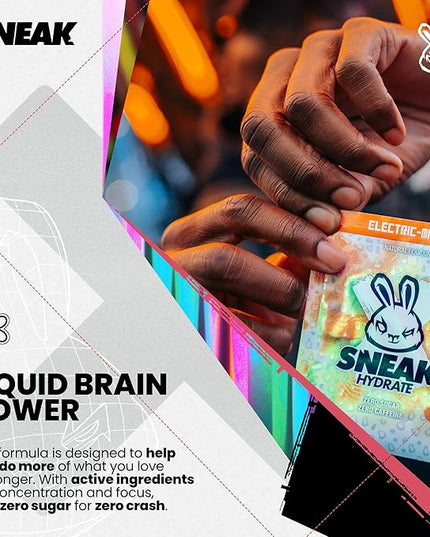 SNEAK Energy Drink Starter Pack | 9 Sachets with Monochrome Shaker | No Sugar. No Nasties. Just Natural Caffeine, Focus-Boosting Nootropics
