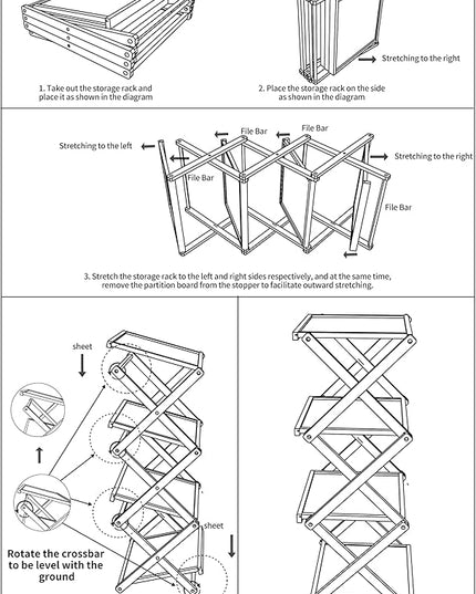 YYW Shoe Rack, Foldable Shoes Organizer Free Standing Shelf for Entryway, Closet, Hallway, Foldable X Shape Multi Tier Shoe Rack (Wood Color,4 Layers)