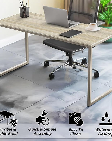 SHW Mission 48-Inch Home Office Computer Desk, Maple