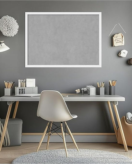 Amanti Art White Framed Magnetic Board 21x29 Medium Vision Board for use with Magnets, 100% Metal Sheet to Display Items as Office Decor or for Home Organization in mudroom, Kitchen or Kids Room