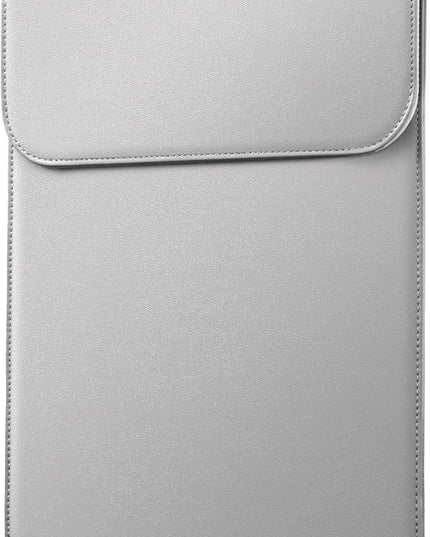 JETech Slim Laptop Sleeve for MacBook Air 13-Inch (M4/M3/M2) 2022-2025, MacBook Pro 13-Inch (M2/M1) 2016-2022, PU Leather Case (Grey)