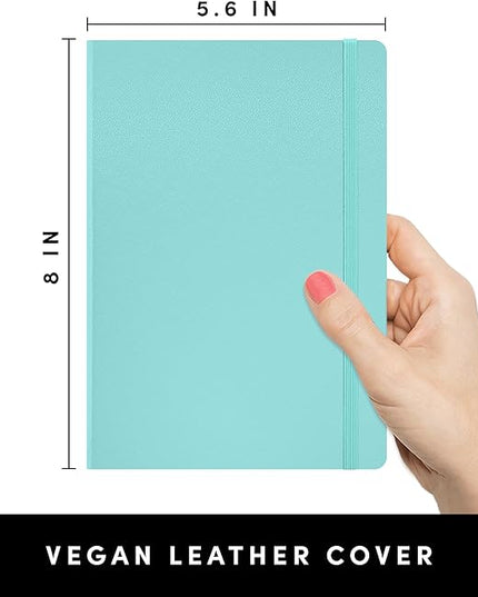 PAPERAGE Lined Journal Notebook, (Mint), 252 Pages, Medium 5.6 in x 8 in - 100 GSM Thick Paper – Hardcover Journaling Notebook for Work, School & Note Taking