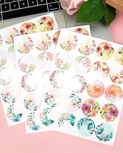 160 Pcs Stationery Paper Envelopes Set Includes 50 Lined Writing Paper & 50 Envelopes with 60 Colorful Round Dot Stickers, Cute Vintage Floral Letter Writing and Stationery Paper Envelopes(10Style)