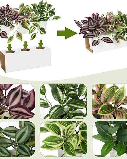 Hollyone Fake Plants 6 Pack Artificial Plants Indoor Faux Plant Small Fake Potted Plant for Home Aesthetic Living Room Bathroom Desk Shelf Office Decor