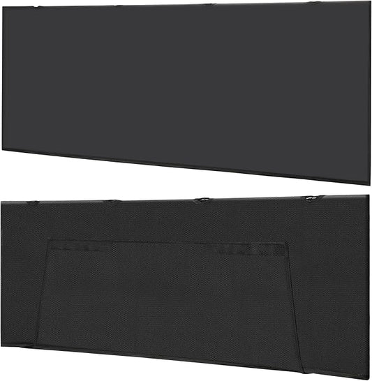 Under Desk Privacy Panel 59 in. Wide Modesty Panel for Desk - 17 in. Tall Desk Skirt for Office Desk with Cable Management Net Perfect for 60 in. Work Station
