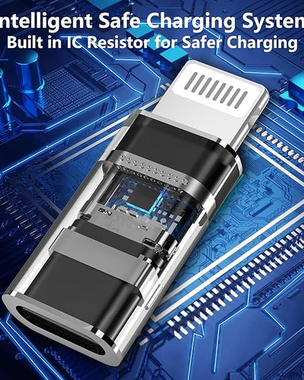[Apple MFi Certified] USB C to Lightning Adapter, Stuffcool 4Pack Lightning Male to USB C Female Digital Converter PD 20W Type C Fast Charger Connector for iPhone 14 13 12 11 Pro XS XR X 8 SE iPad Pro